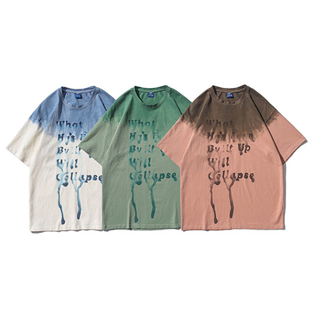 Youth Wear Fashion Street Young T-shirt Dip Dye Puff Print T-shirt  Youth Wear Fashion Street Young T-shirt Dip Dye Puff Print T-shirt