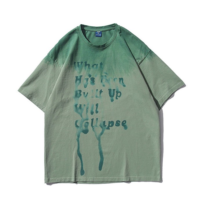 Youth Wear Fashion Street Young T-shirt Dip Dye Puff Print T-shirt 
